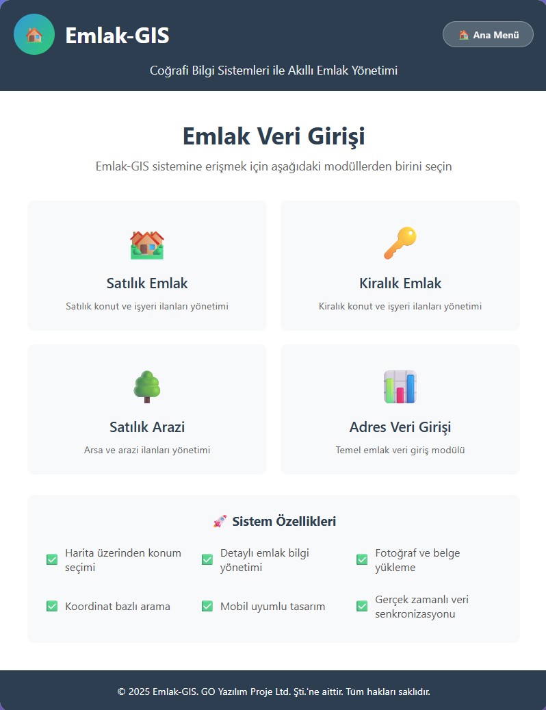 Emlak Veri Girişi