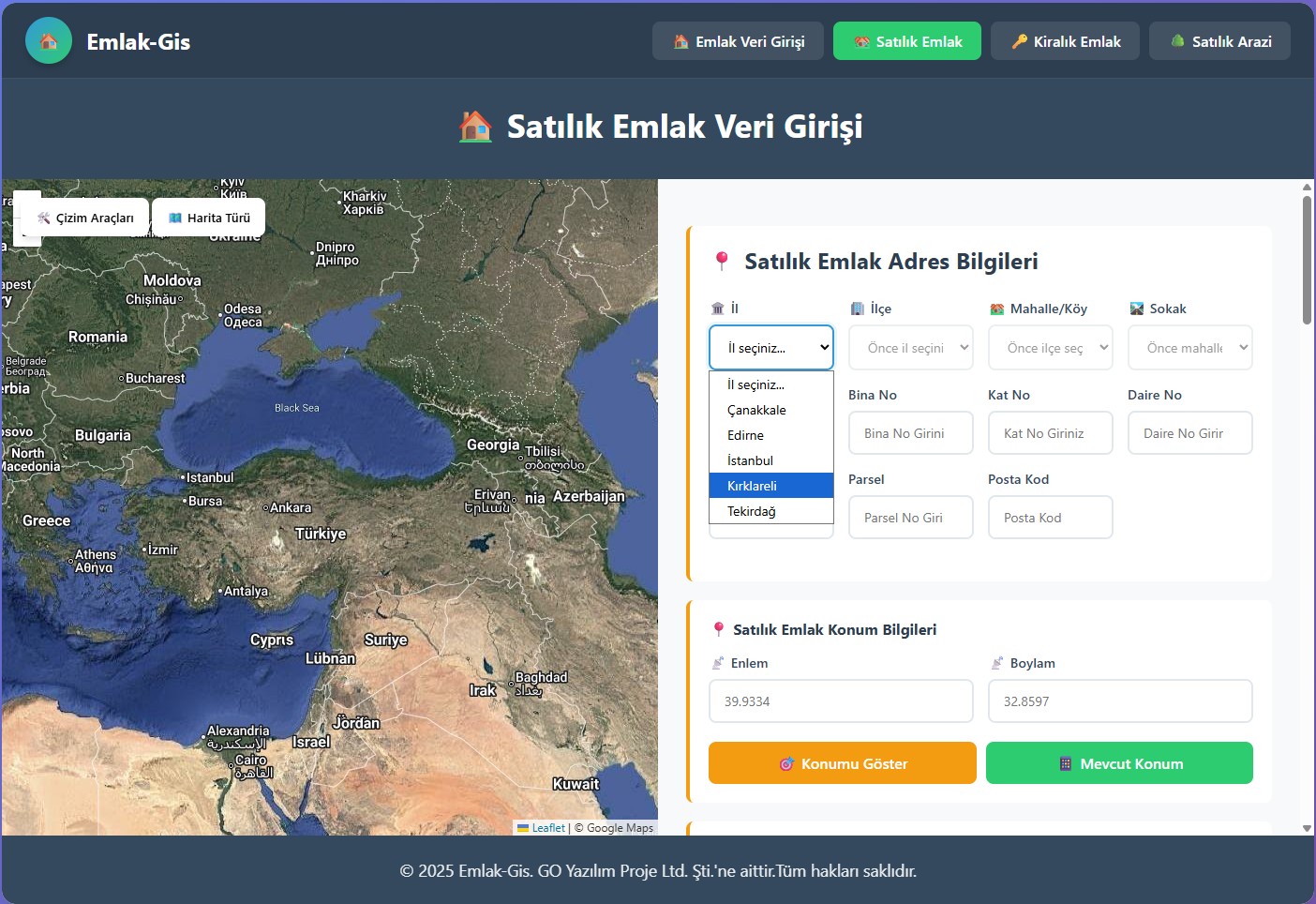 Emlak Veri Girişi 1